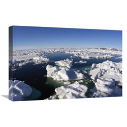 Global Gallery Ice Floe Field, Spitsbergen, Norway-Canvas Art-24"x16"