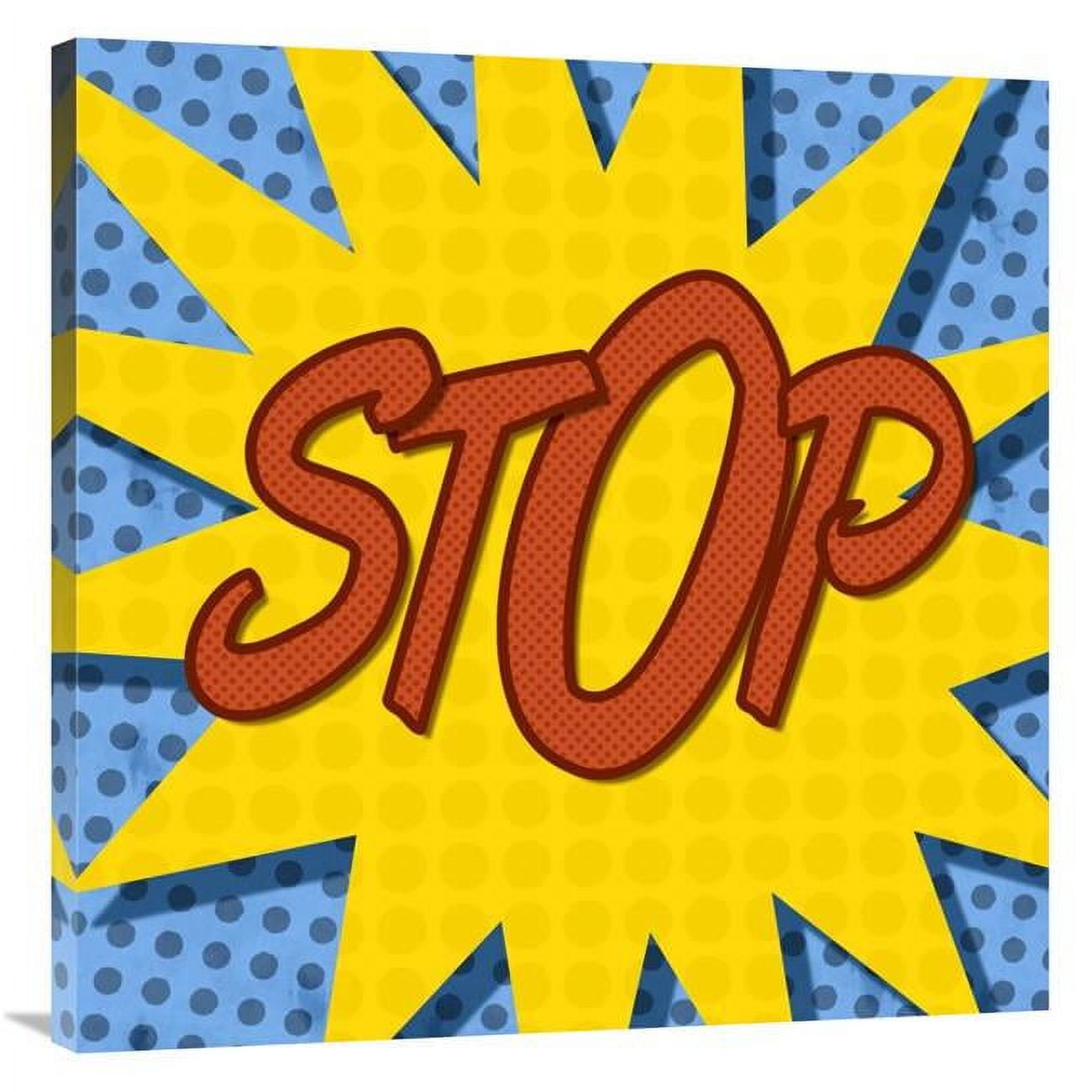 GCS-388385-3636-142 36 x 36 in. Word Power - Stop Art Print - BG.Studio