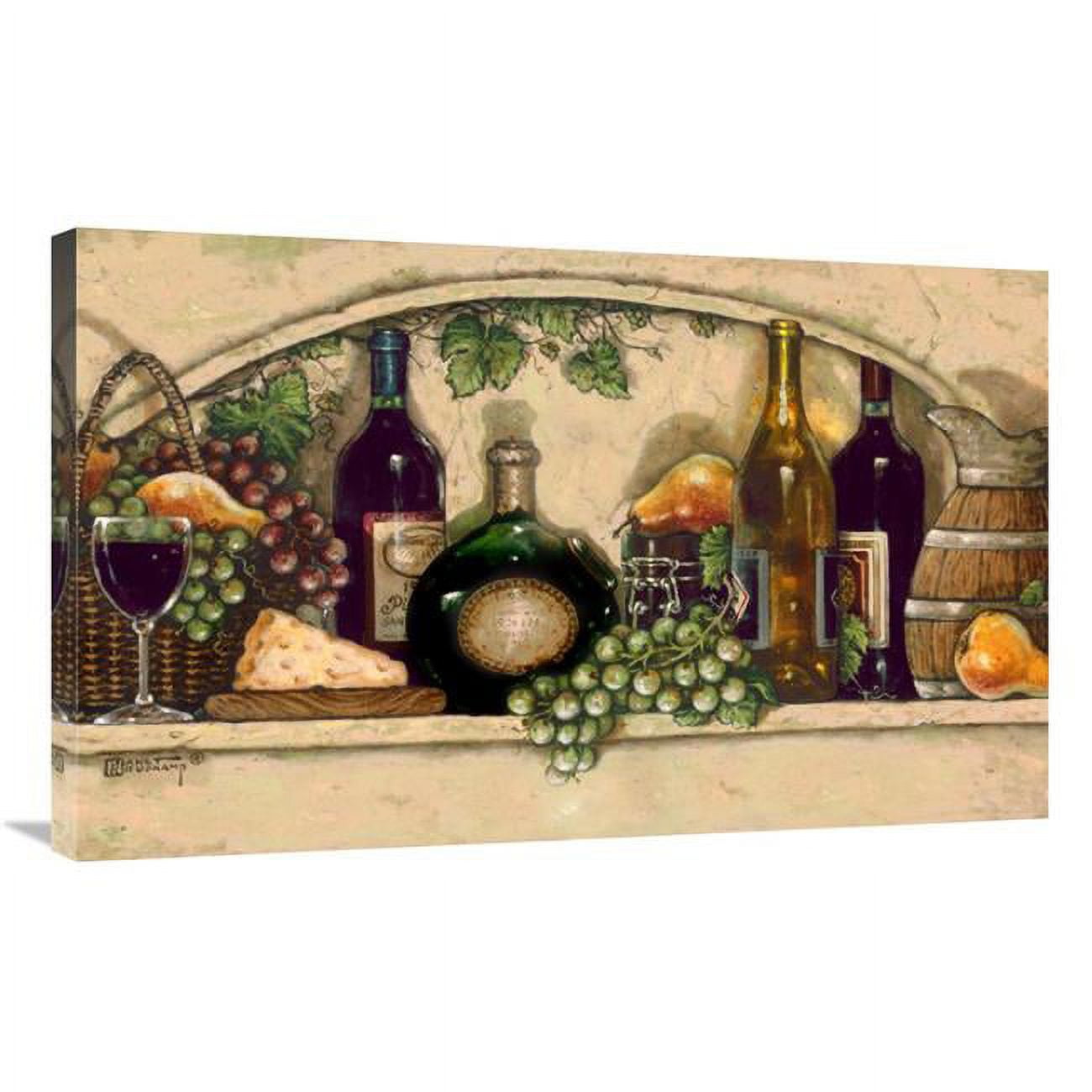 Global Gallery Wine, Fruit N Cheese Niche Crop-Canvas Art-36"x22.68"