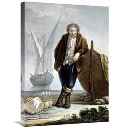 GCS-277009-30-142 30 in. Sailor Leaning Against Boat Hullfrom Art Print - Costanzo Castelli -  Global Gallery