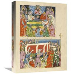 Global Gallery The Death of The Virgin; The Punishment of The Mockers-Canvas Art-12"x16"