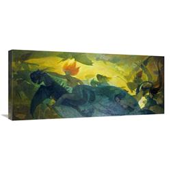 Global Gallery The Ride of The Valkyries-Canvas Art-36"x16.272"