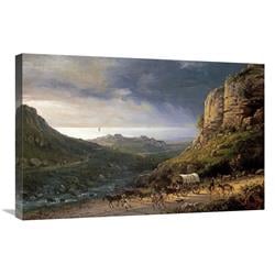 GCS-266314-30-142 30 in. A Wagon on a Path Art Print - Domenico Ferri -  Global Gallery