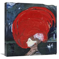 22 in. A Lady in a Large Red Hat Art Print - Leo Schnug -  JensenDistributionServices, MI1290211