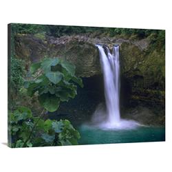 Global Gallery Rainbow Falls Cascading into Pool, Big Island, Hawaii-Canvas Art-40"x30"