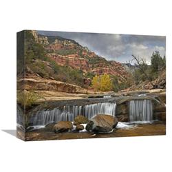 Global Gallery Oak Creek in Slide Rock State Park Near Sedona, Arizona-Canvas Art-16"x12"