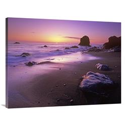 Global Gallery Enderts Beach at Sunset, Redwood National Park, California-Canvas Art-40"x30"