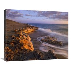 Global Gallery Beach at Dusk, Blowing Rocks Preserve, Florida-Canvas Art-28"x22"