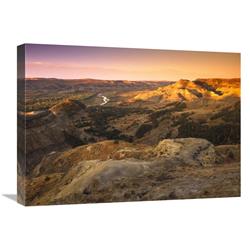 Global Gallery Little Missouri River, Theodore Roosevelt National Park, North Dakota-Canvas Art-24"x18"