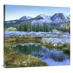 Global Gallery Pond and Avery Peak, San Juan Mountains, Colorado-Canvas Art-36"x33.84"