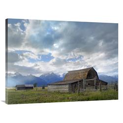 Global Gallery Mormon Row barn, Grand Teton National Park, Wyoming-Canvas Art-40"x30"