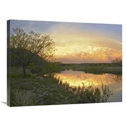 GCS-396842-2432-142 24 x 32 in. Storm Clouds Over South Llano River, South Llano River State Park, Texas Art Print - Tim Fitzharris -  Global Gallery