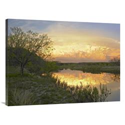GCS-396842-3040-142 30 x 40 in. Storm Clouds Over South Llano River, South Llano River State Park, Texas Art Print - Tim Fitzharris -  Global Gallery