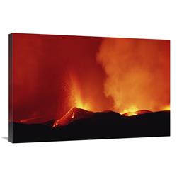 GCS-451043-2436-142 24 x 36 in. Volcanic Eruption with Lava Fountain & Splatter Cone, Galapagos Islands, Ecuador Art Print - Tui De Roy -  Global Gallery