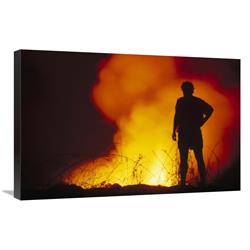 GCS-451202-2030-142 20 x 30 in. Admiring Nocturnal Display of Fountain Lava, Cape Hammond, Galapagos Islands Art Print - Tui De Roy -  Global Gallery