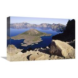 GCS-452887-1218-142 12 x 18 in. Wizard Island in Crater Lake National Park, Oregon Art Print - Gerry Ellis -  Global Gallery