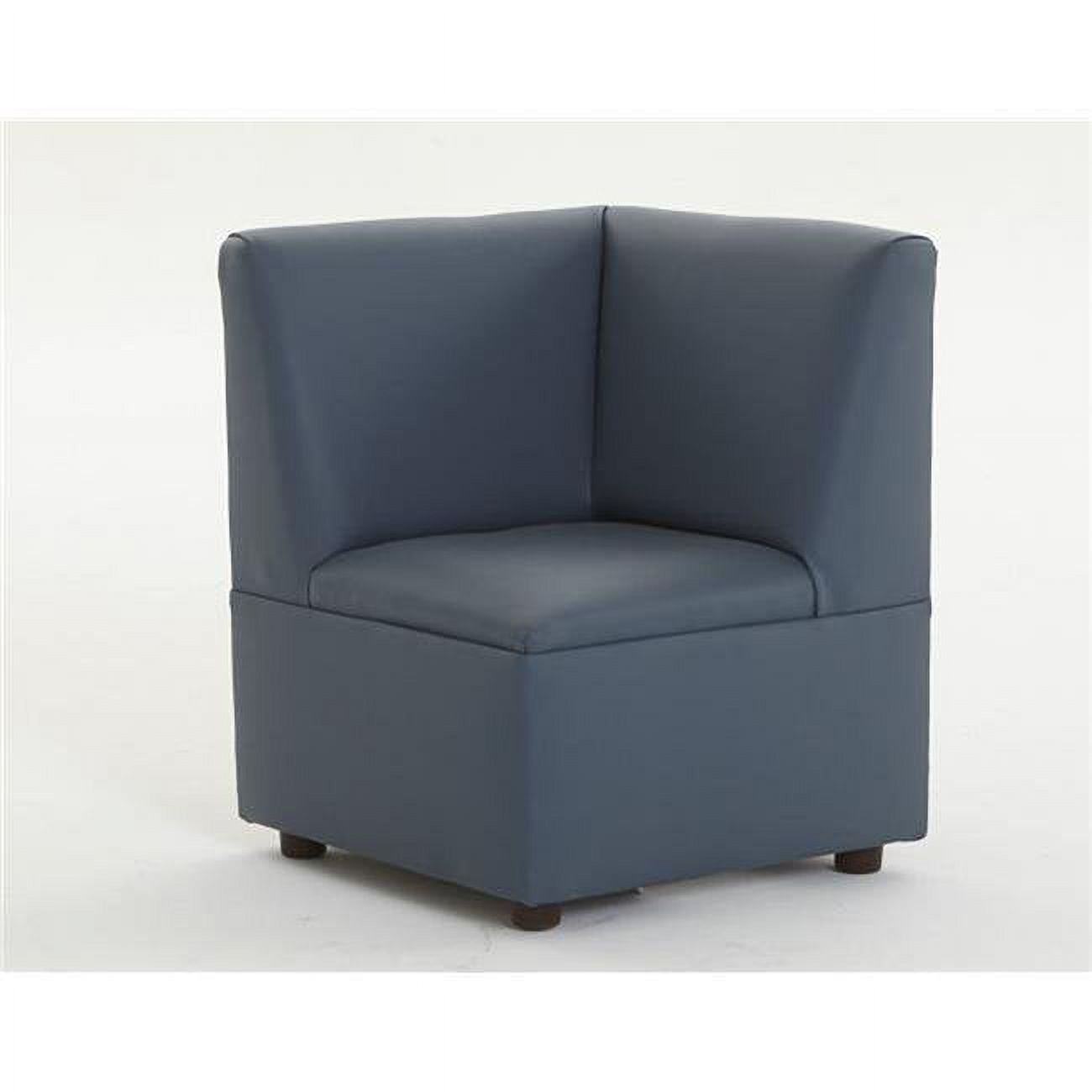 Picture of Brand New World FM2B-211 Modern Casual Enviro-Child Upholstery Cozy Corner Sofa&#44; Blue