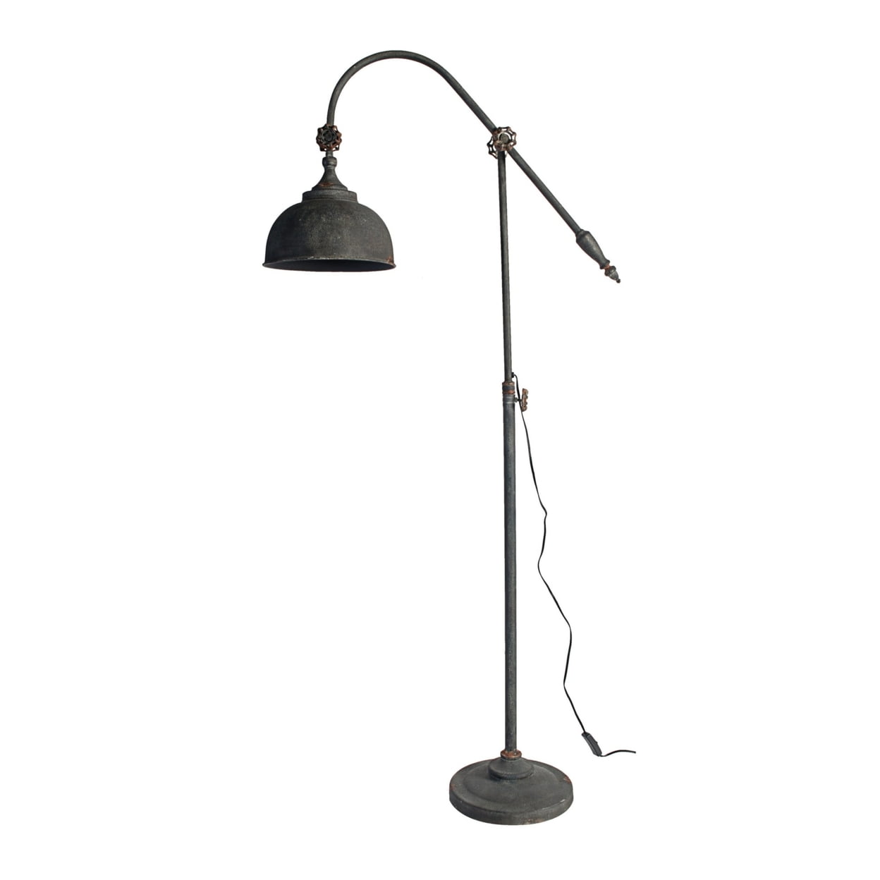 Picture of Benjara BM285020 67 in. Iron Floor Lamp with Adjustable Length Arm, Industrial Antique Black