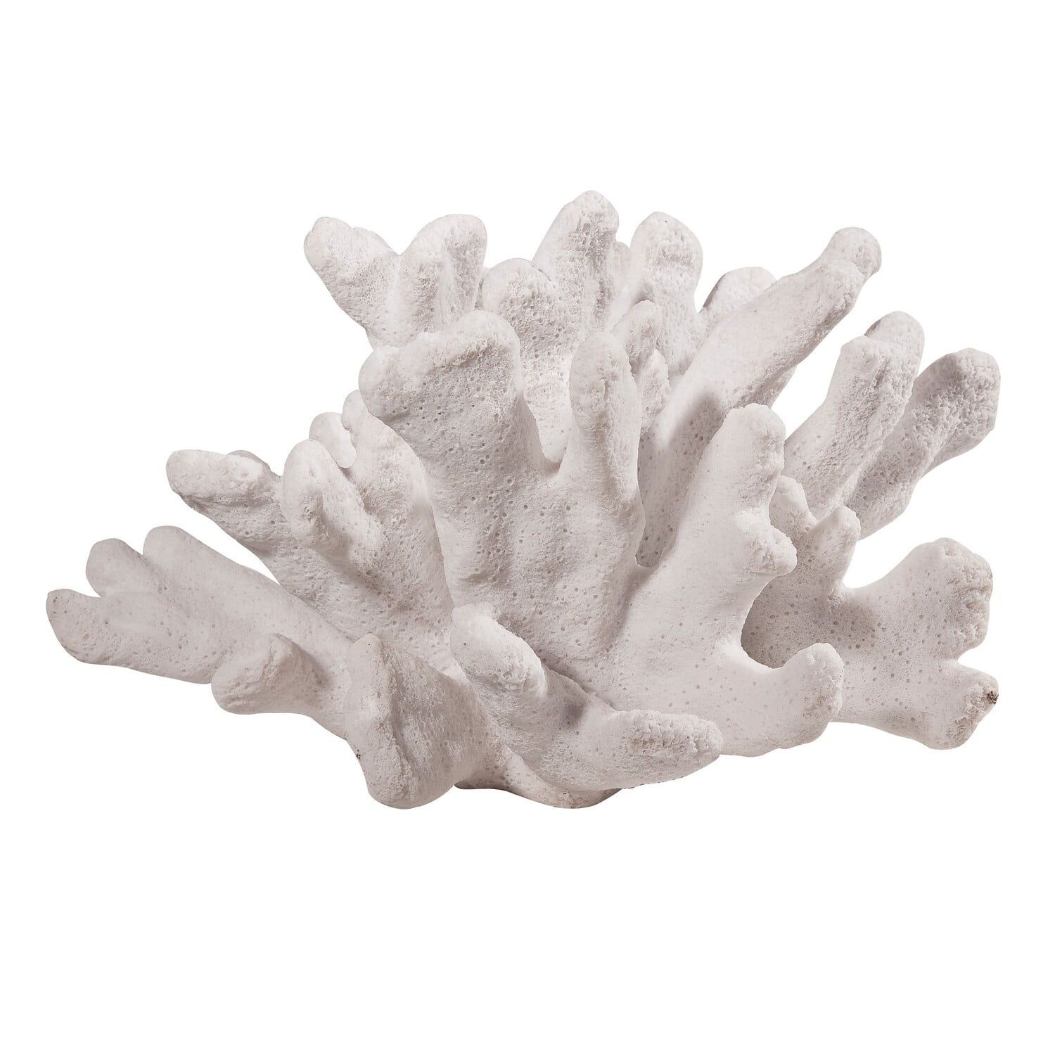 Picture of Benjara BM284968 9 in. Lily Faux Coral Accent Figurine, Polyresin Tabletop Sculpture - White