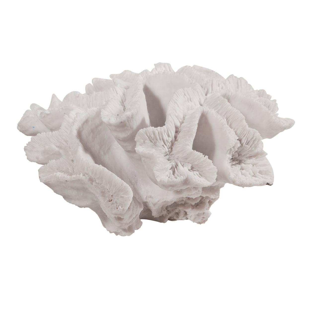 Picture of Benjara BM284969 9 in. Lily Faux Coral Table Figurine, Polyresin Textured Sculpture - White