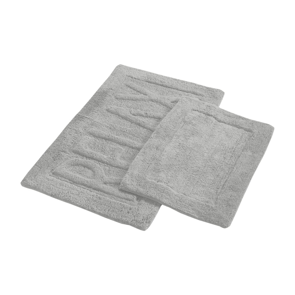 Picture of BenJara BM250896 Veria The Urban Port Bath Mat with Relax Sculpted Details, Gray - 2 Piece