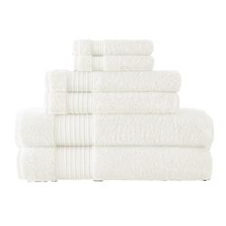Picture of Benjara BM287471 Gem Extra Soft Turkish Cotton Absorbent Texture Towel Set, White - 6 Piece