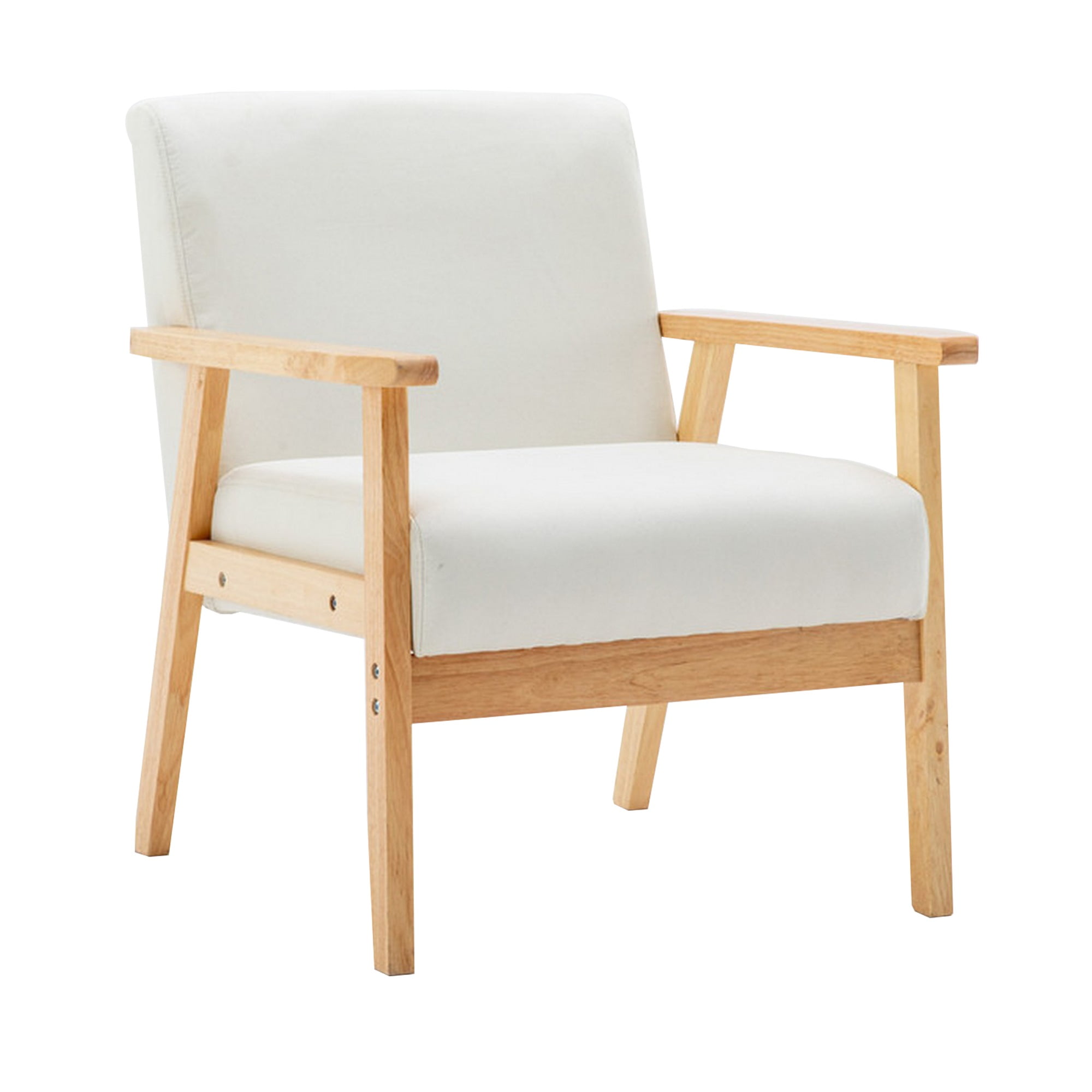 Picture of Benjara BM287621 26 in. Colin Modern Chair - Padded Cushions&#44; Wood Arms & Legs&#44; Beige