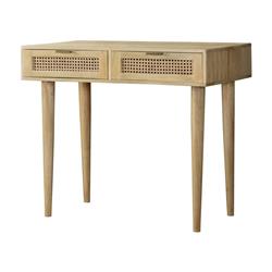 Picture of Benjara BM296124 36 in. Lili Tapered Legs 2 Drawer Rectangular Accent Writing Desk&#44; Brown