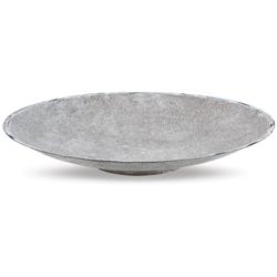 Picture of Benjara BM302076 20 in. Metal Round Decorative Bowl with Vintage White Accent Finish&#44; Gray