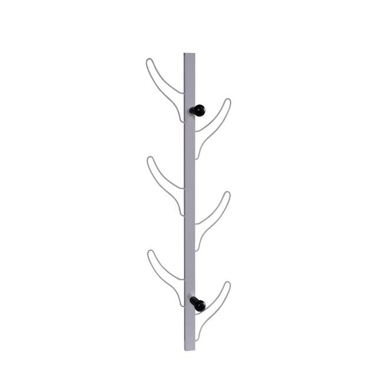 Picture of Benjara BM302943 34 in. Metal Frame Wall Mounted Coat & Hat Rack with 8 Hooks&#44; Silver