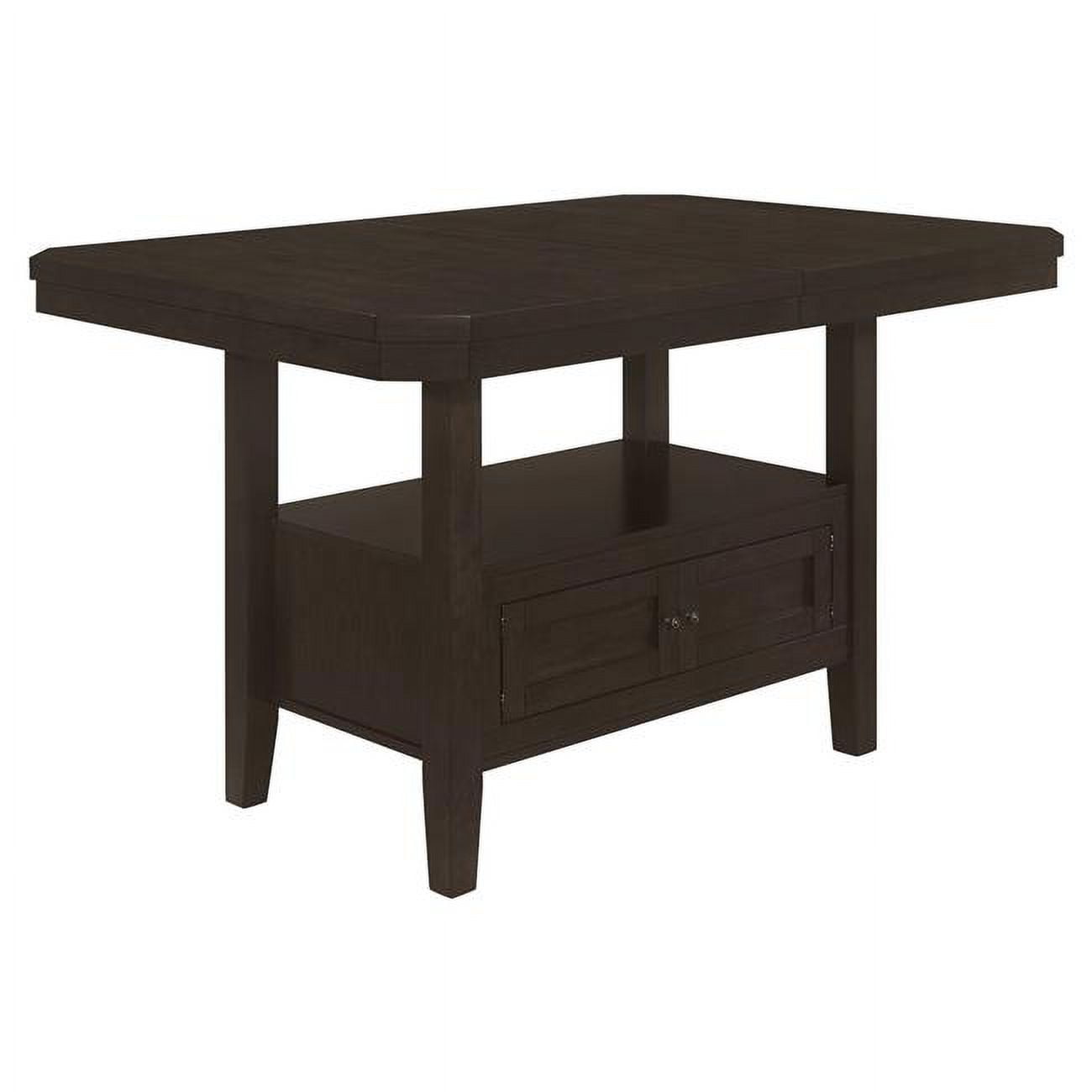 Picture of Benjara BM302442 60-78 in. Butterfly Leaf Extendable Counter Table&#44; Cappuccino Brown