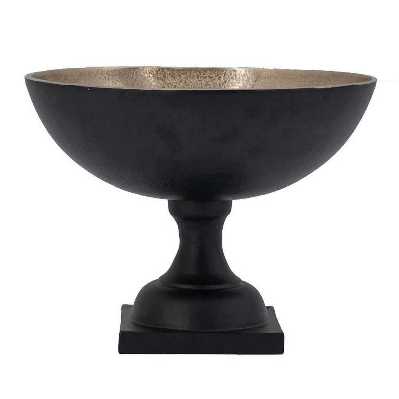 Picture of Benjara BM302693 10 in. Pedestal Stand Vintage Style Accent Bowl&#44; Gold & Antique Black