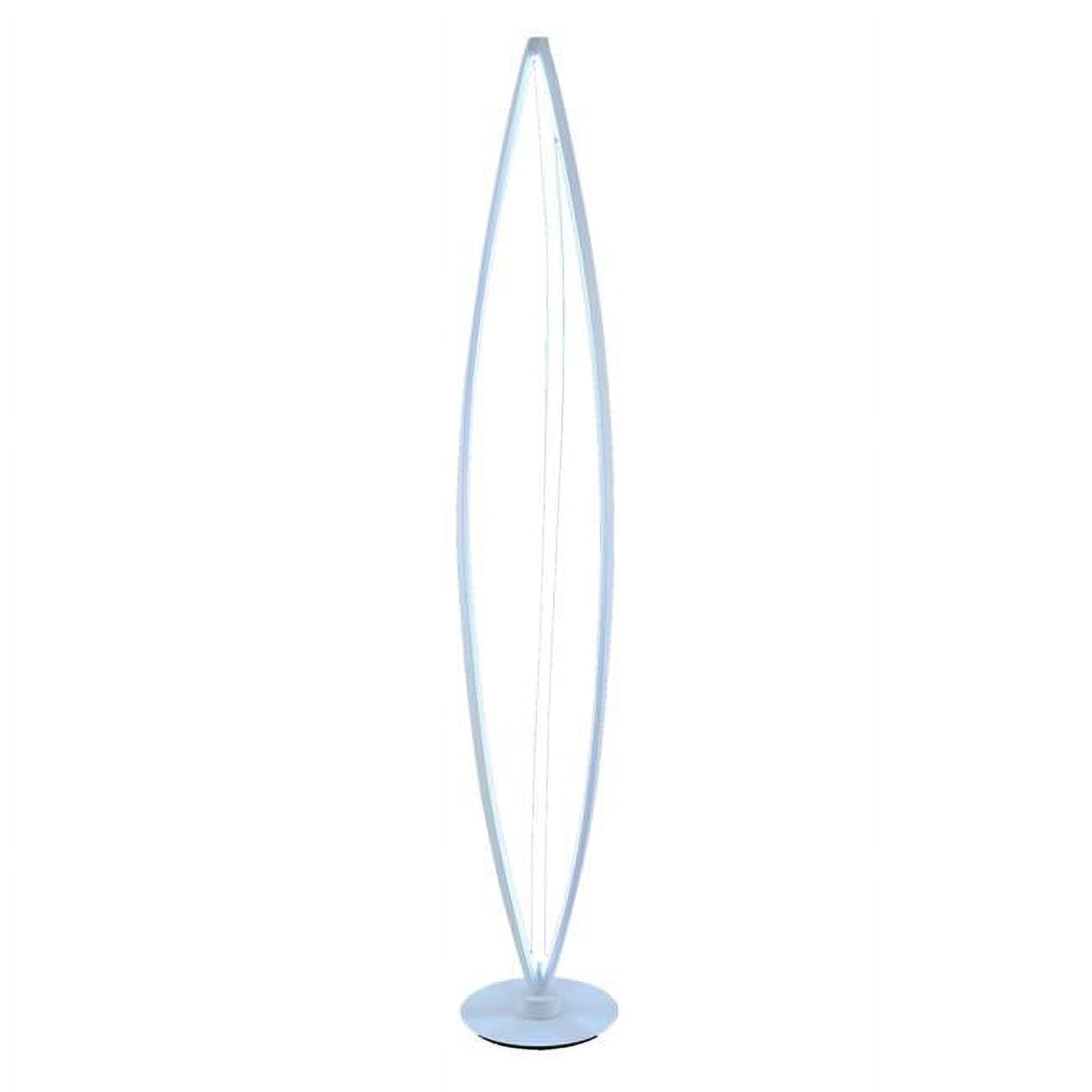 Picture of Benjara BM309034 60 in. Sturdy Metal Body Floor Lamp with Modern Accent Round Base&#44; White