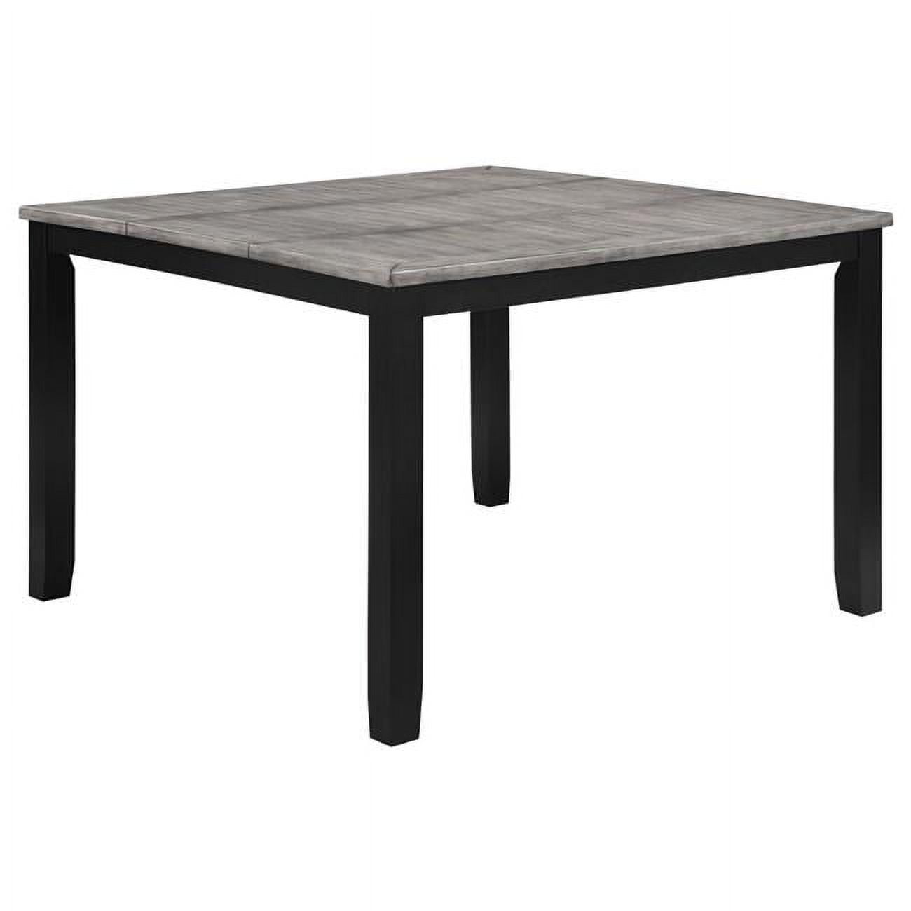 Picture of Benjara BM309245 36-54 in. Elina Asian Hardwood Extendable Counter Height Table&#44; Gray & Black