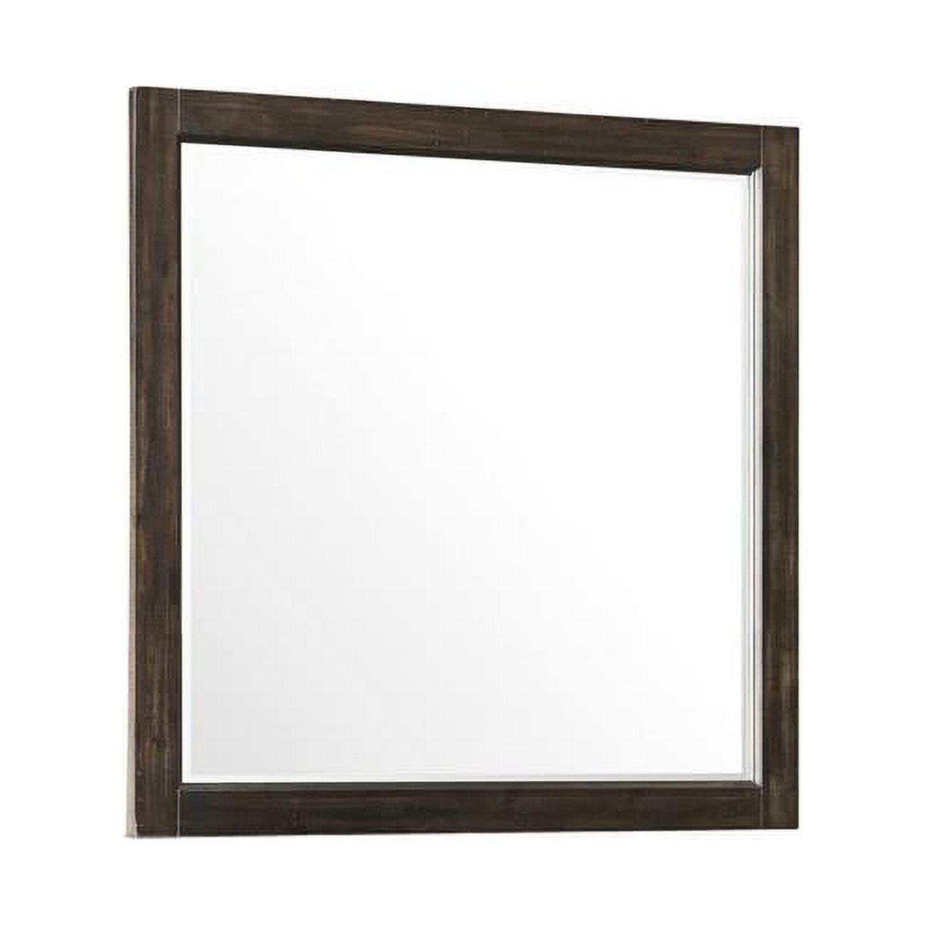 Picture of Benjara BM309520 43 x 43 in. Transitional Square Wood Frame Annu Dresser Mirror&#44; Walnut Brown