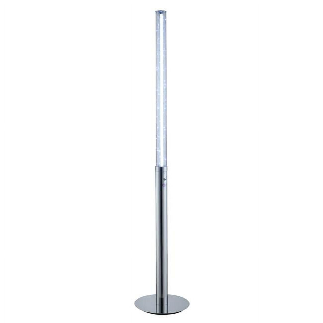 Picture of Benjara BM309023 62 in. Modern Cylindrical Design Floor Lamp with Tall Round Base&#44; Chrome & Silver