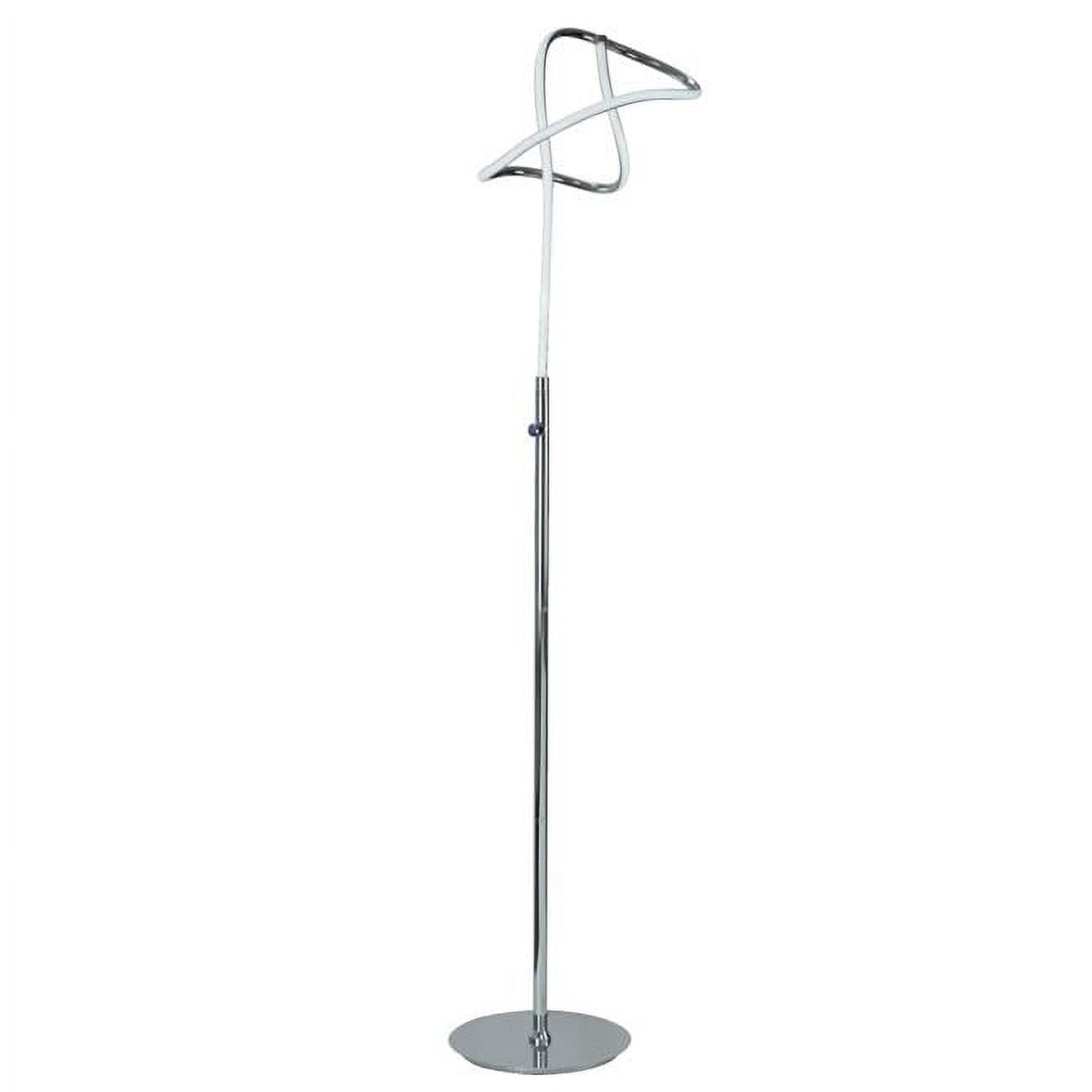 Picture of Benjara BM309030 61 in. Sea Accent Twisted LED Modern Style Floor Lamp with Base&#44; Chrome & Silver