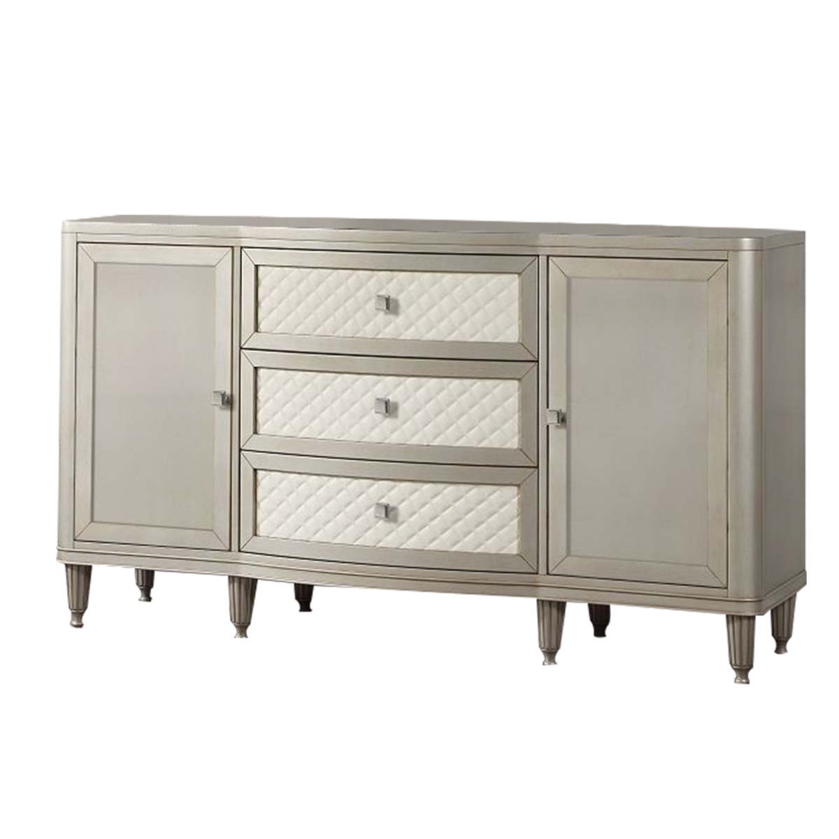 Picture of Benjara BM312349 66 in. Kyna Sideboard Console Table with 3 Drawer & 2 Cabinets Stone Top&#44; Champagne