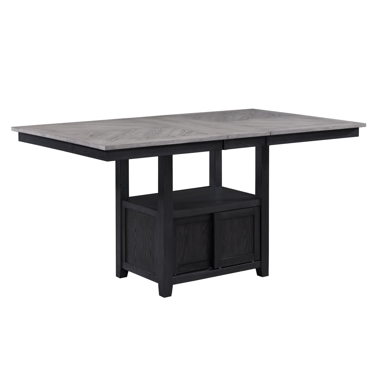 Picture of Benjara BM311795 60 -72 in. Patricia Counter Height Table&#44; Extendable - Light Gray & Black