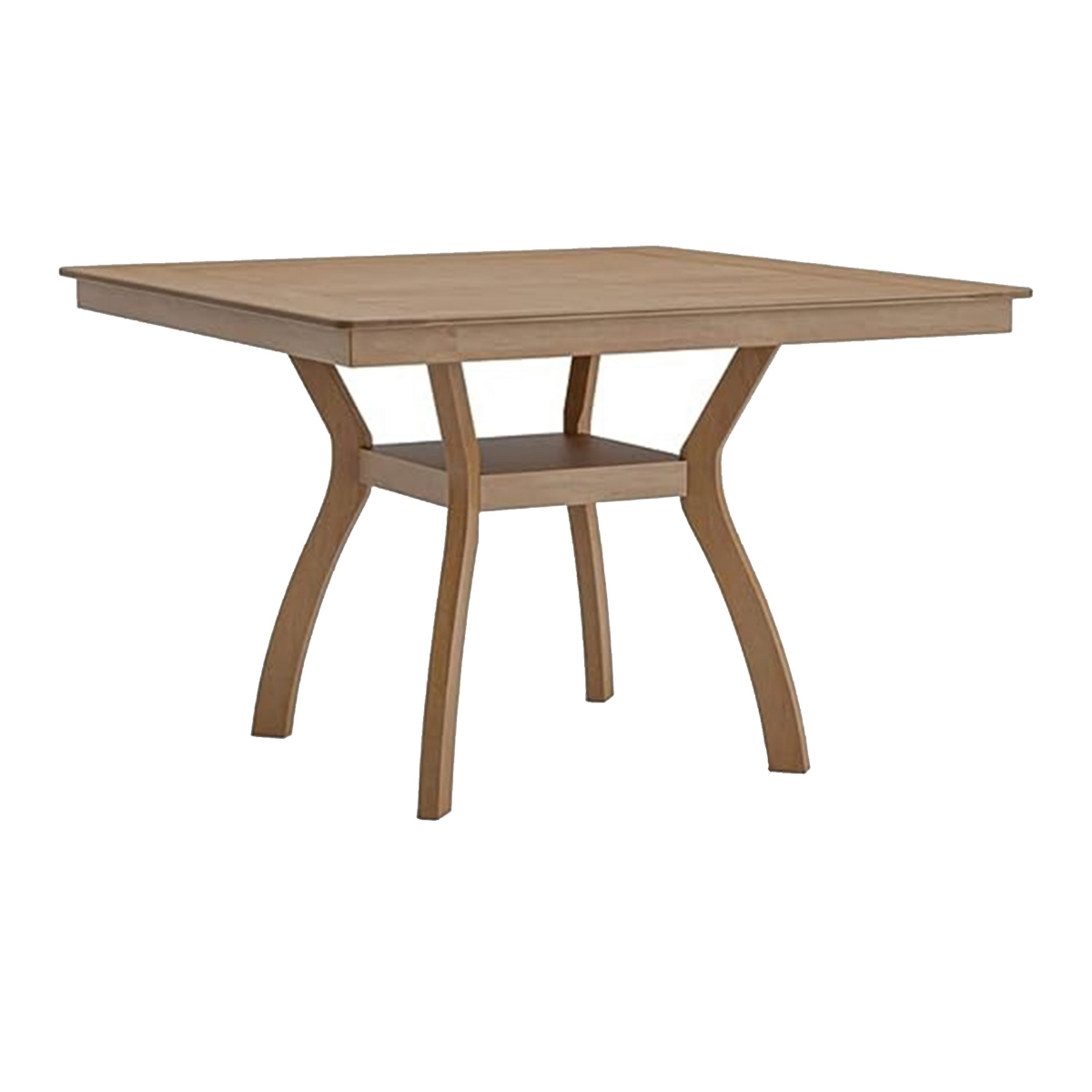 Picture of Benjara BM312201 54 in. Upi Counter Height Square Table with Curved Legs&#44; Brown