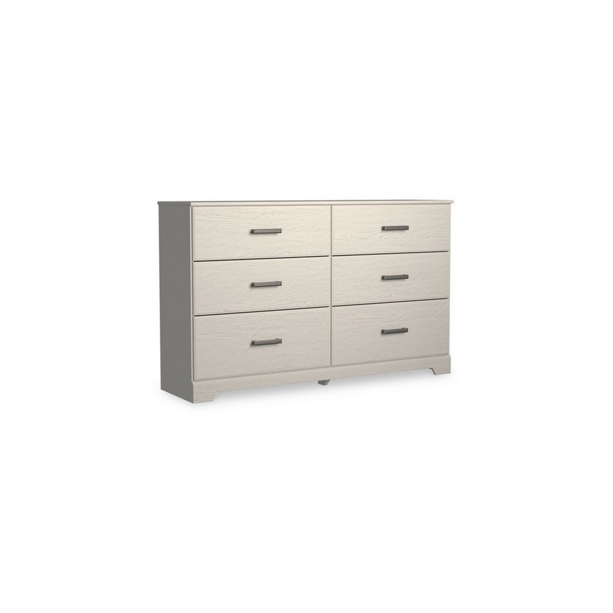 Picture of Benjara BM313411 60 in. Tely 6 Drawers Wide Dresser with Pewter Handles&#44; White Wood