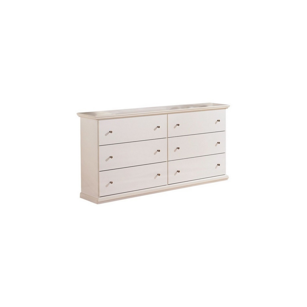 Picture of Benjara BM313412 63 in. Vick 6 Drawers Wide Dresser with Pewter Knobs&#44; White Wood Finish