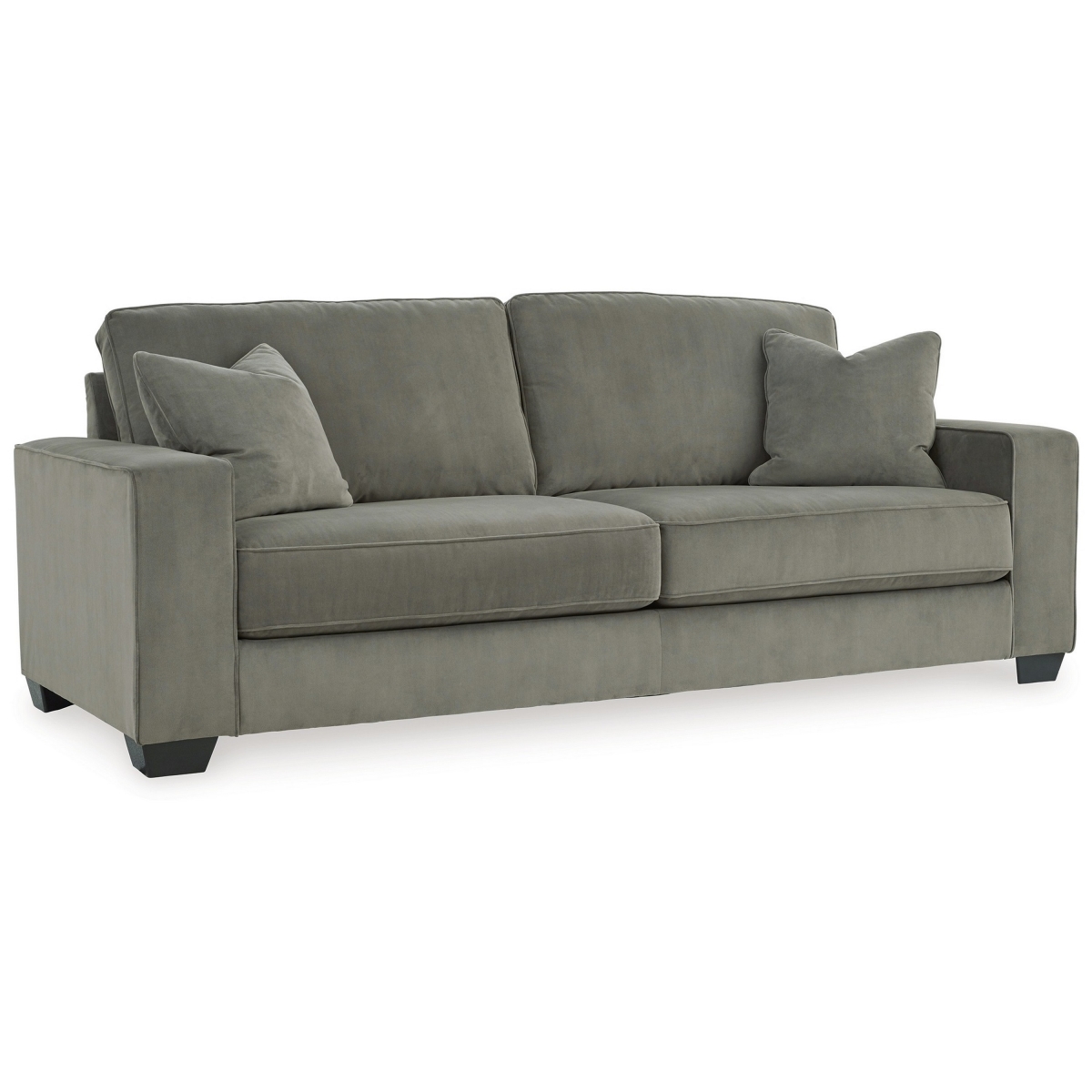Picture of Benjara BM312065 Leate 94 in. Sofa - 2 Throw Pillows - Reversible Cushions - Polyester - Gray & Black