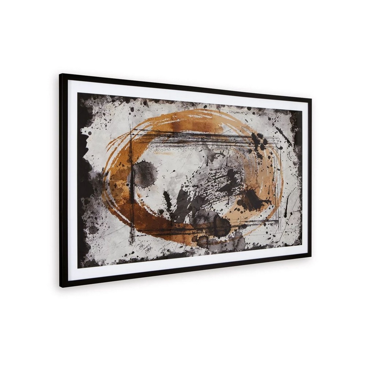 Picture of Benjara BM313404 37 x 62.63 x 1.75 in. Wall Art Decor with Framed Acrylic & Modern Abstract&#44; Black & Brown