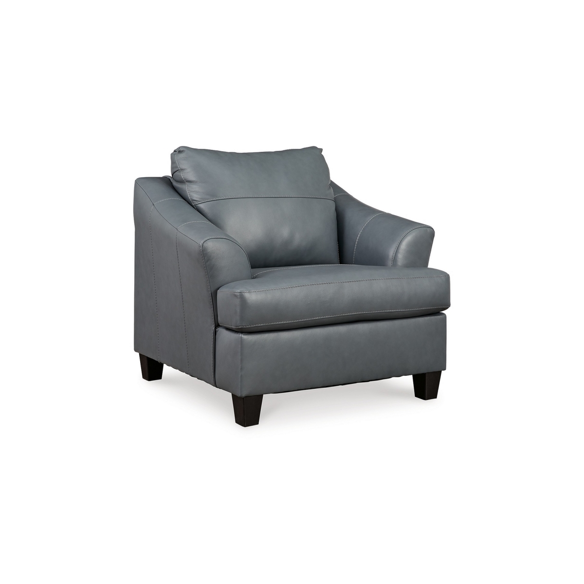 Picture of Benjara BM311706 43 in. Geno Accent Chair with Oversized Back Cushion&#44; Metallic Gray Leather