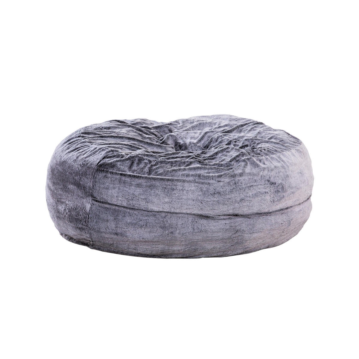 Picture of Benjara BM314701 60 in. Bean Bag with Round Shape&#44; Foam Filling&#44; Polyester Upholstery&#44; Gray