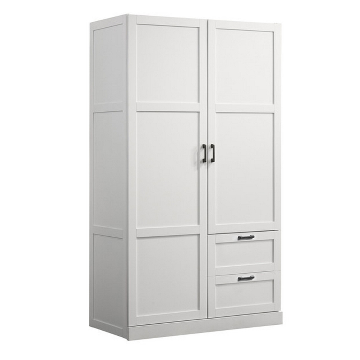 Picture of Benjara BM314890 71 in. Bre Wardrobe Cabinet Armoire with Drawers & Hanging Rod - Wood - White & Black