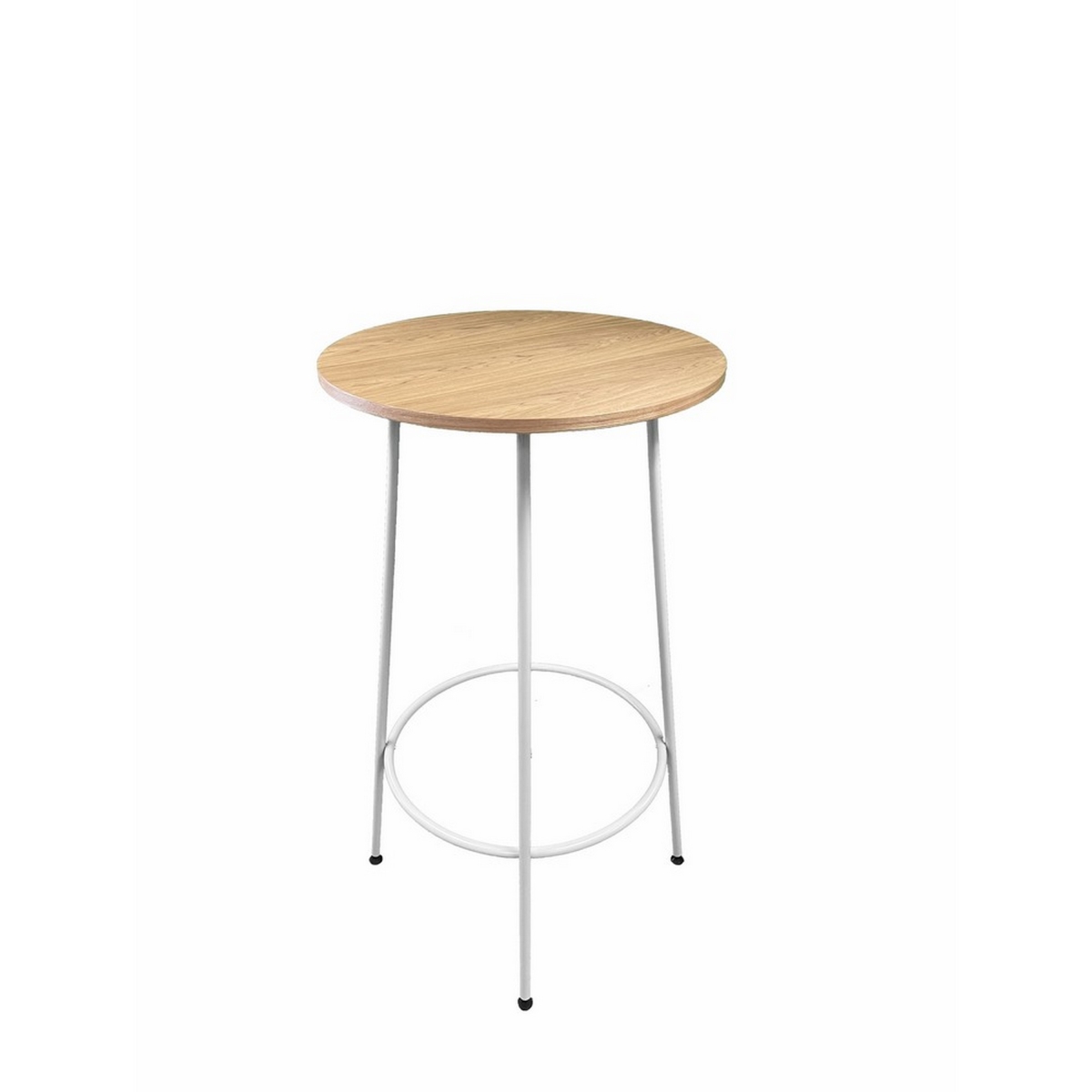 Picture of Benjara BM313538 42 in. Neni Bar Table with Round Wood Top - Metal - Brown & White