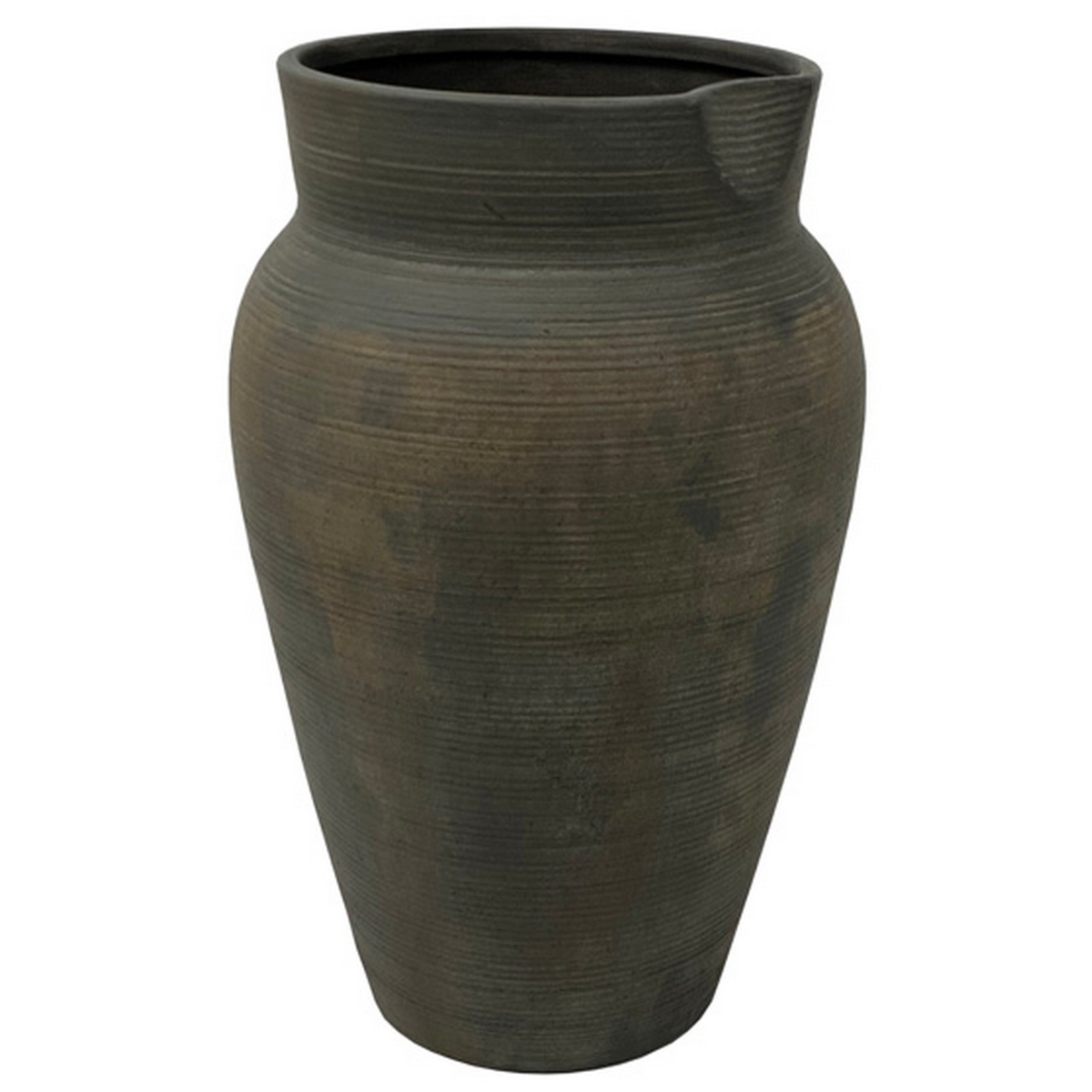 Picture of Benjara BM318257 15 in. Leyn Gray Ceramic Urn Shaped Home Decor Piece Antique Flower Vase