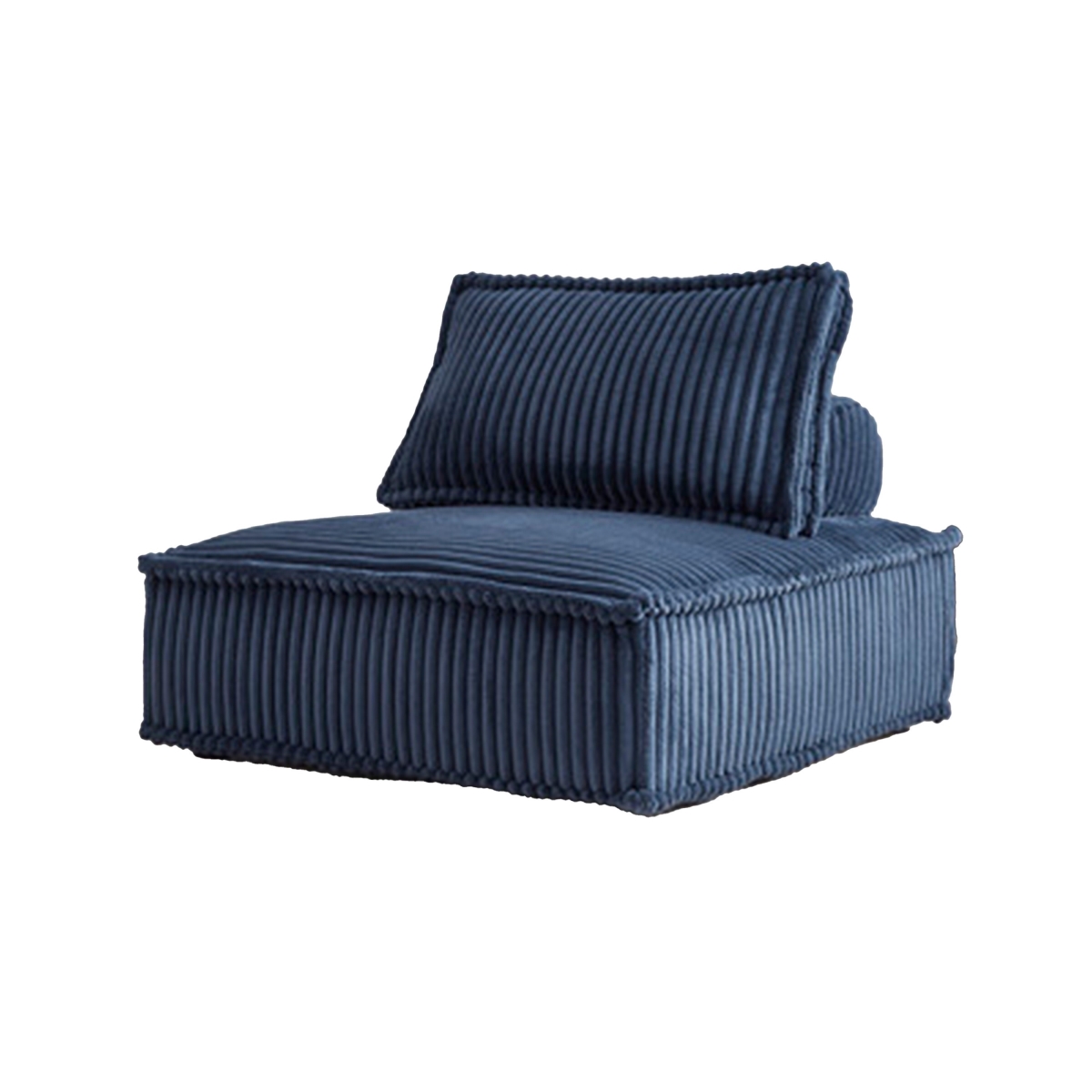 Picture of Benjara BM318534 28 x 39 x 39 in. Vico Accent Chair with Armless Modular Design & Striped Polyester&#44; Soft Blue